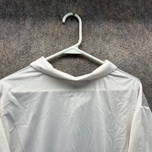 Adidas Polo Shirt Mens 2XL Gray Performance Stretch Golf Golfer Athletic Logo - Picture 4 of 11